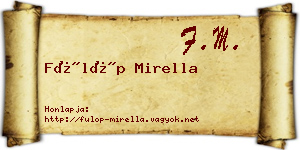 Fülöp Mirella névjegykártya