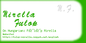 mirella fulop business card